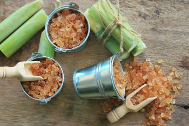 Organik şeker kamışı kahverengi