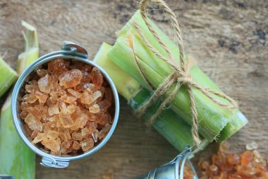 Organik şeker kamışı kahverengi