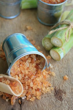 Organik şeker kamışı kahverengi