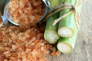 Organik şeker kamışı kahverengi