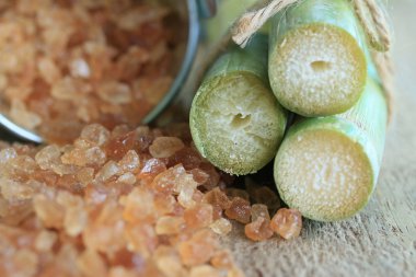 Organik şeker kamışı kahverengi