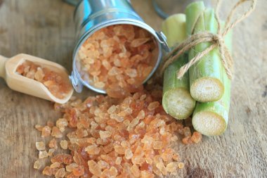 Organik şeker kamışı kahverengi