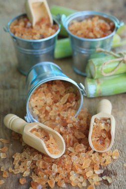 Organik şeker kamışı kahverengi