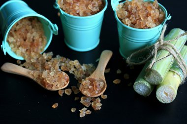 Organik şeker kamışı kahverengi