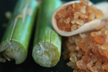 Organik şeker kamışı kahverengi