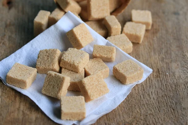 şeker küpleri ahşap arka plan