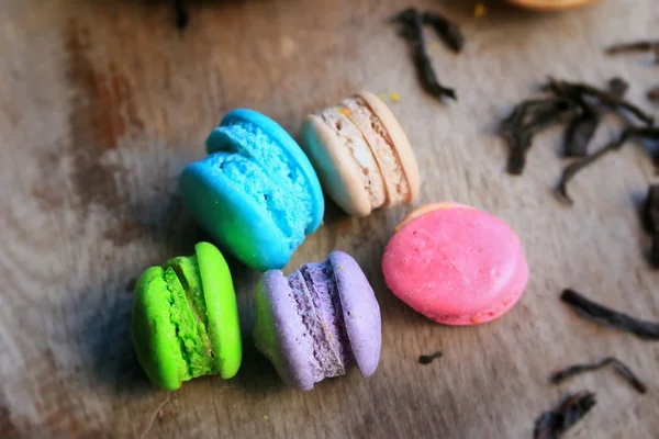 Macarons colorés français traditionnels — Photo