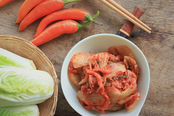 Kimchi káposzta - élelmiszer-Koreai — Stock Fotó