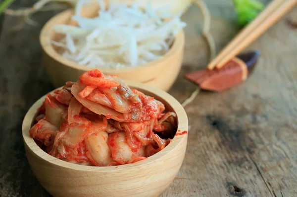 Rábano kimchi - comida coreana — Foto de Stock