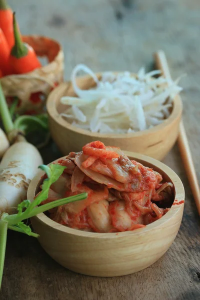 Rábano kimchi - comida coreana — Foto de Stock