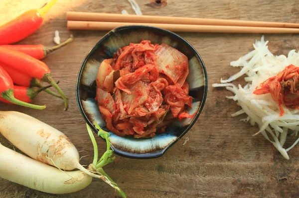 Rábano kimchi - comida coreana — Foto de Stock
