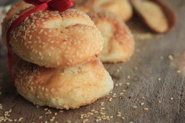 Pan de ajo con sésamo —  Fotos de Stock