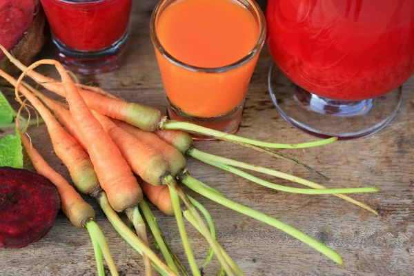 pancar ve havuç suyu karıştırın