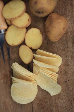 taze patates patates cipsi ile