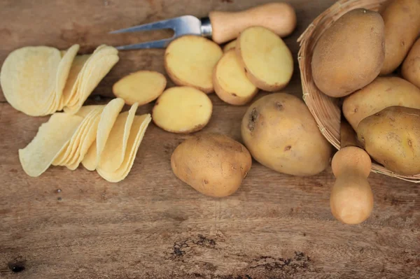 taze patates patates cipsi ile