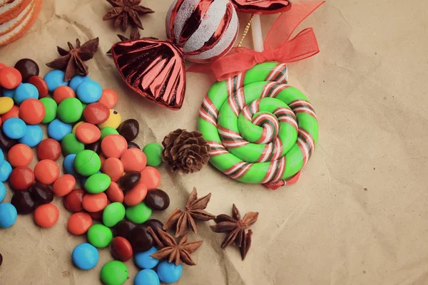 Chutné sladkosti čokoláda barevné — Stock fotografie