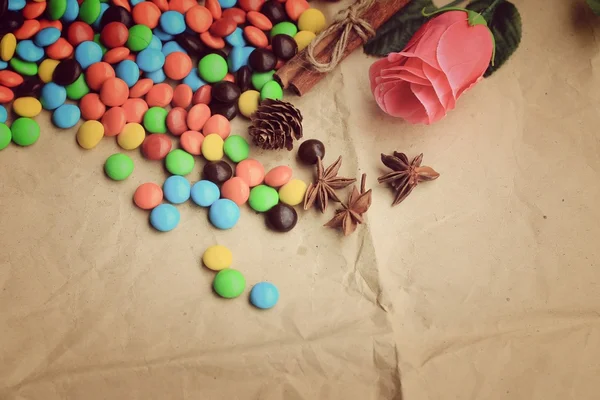 Νόστιμα καραμέλα σοκολάτα πολύχρωμο — Φωτογραφία Αρχείου