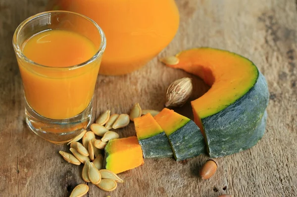 Pumpkin juice with seeds — Stock Photo, Image