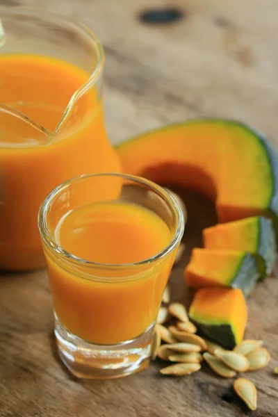 Pumpkin juice with seeds — Stock Photo, Image