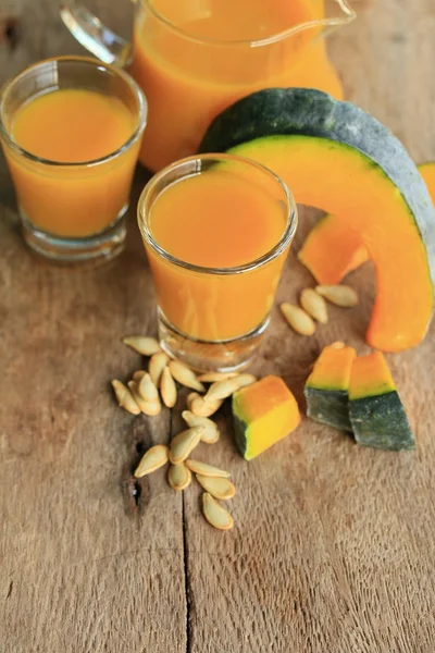 Pumpkin juice with seeds — Stock Photo, Image