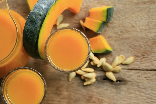Pumpkin juice with seeds — Stock Photo, Image