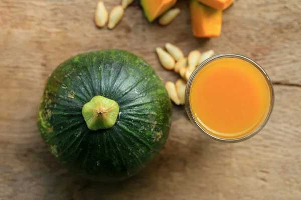 Pumpkin juice with seeds — Stock Photo, Image