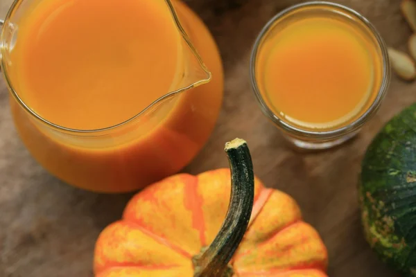 Pumpkin juice with seeds — Stock Photo, Image