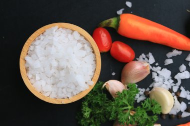 sarımsak karışımı yemek için - baharatlı Tayland gıda