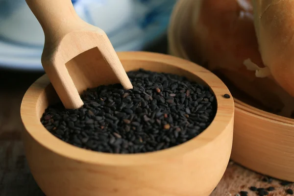 Festival pastel de luna con sésamo negro — Foto de Stock