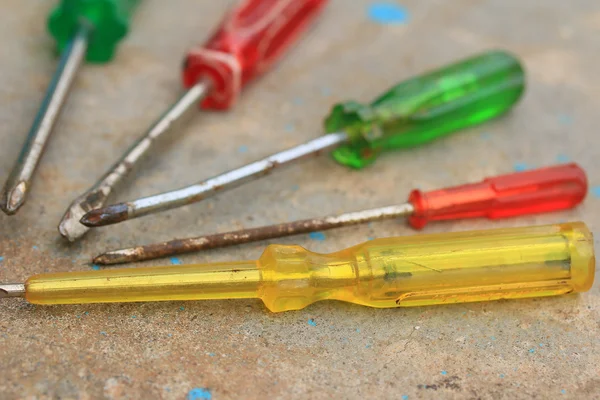 Tools screwdriver with wrench — Stock Photo, Image