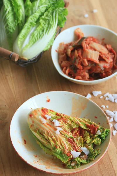 Repolho de Kimchi - comida coreana — Fotografia de Stock