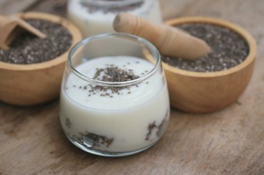 Chia tohum ve yoğurt smoothies