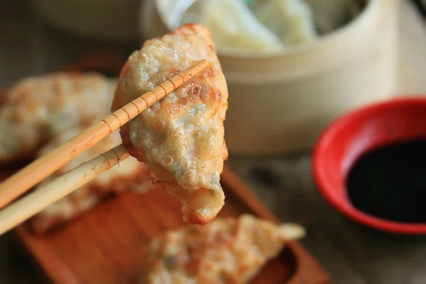 Gefrituurde dumplings - Japans eten — Stockfoto