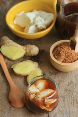 soya peyniri ve taze zencefil