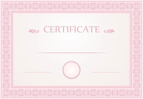 Confini e sfondo del certificato — Vettoriale Stock