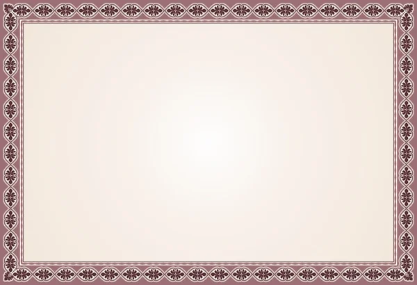 Cadre de bordure vintage avec motif floral — Image vectorielle