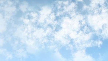 Gökyüzünde uçan bulutlar canlandırılmış arkaplanda
