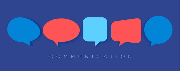 Φυσαλίδες Ομιλίας Έννοια Επικοινωνίας Διανυσματική Απεικόνιση — Διανυσματικό Αρχείο
