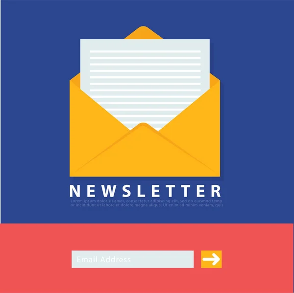 Εγγραφή Newsletter Email Marketing System Διανυσματική Απεικόνιση — Διανυσματικό Αρχείο