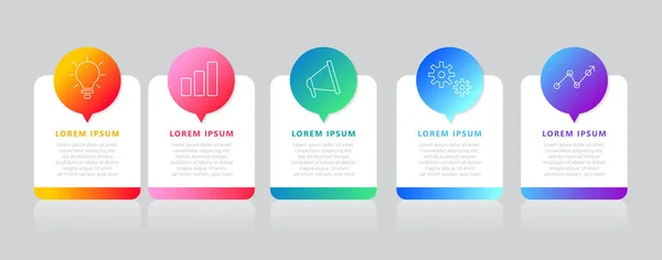 Element Infografic Afaceri Opțiuni Pași Design Șablon Vectorial — Vector de stoc