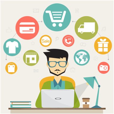 Çevrimiçi alışveriş kavramı