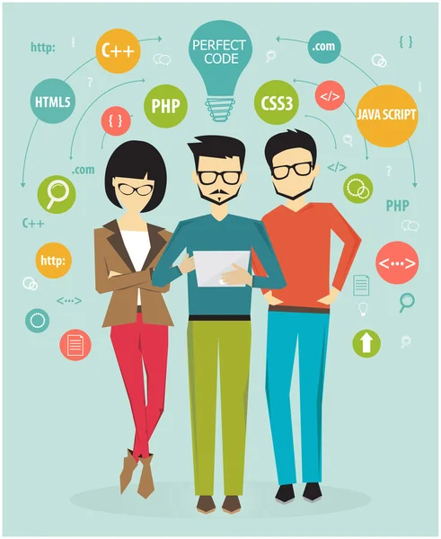 programcılar ekip çalışması kavramı