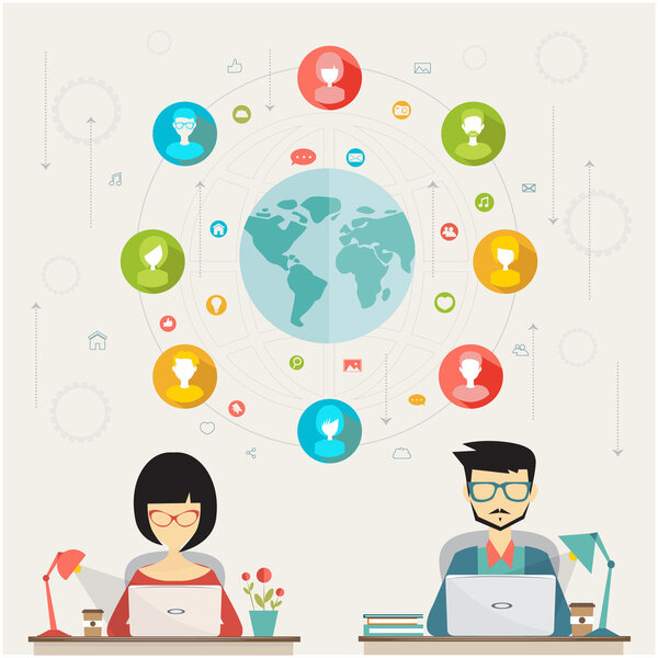 Social media network concept