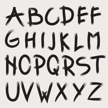 Fırça tarzı el çizmek yazı tipi