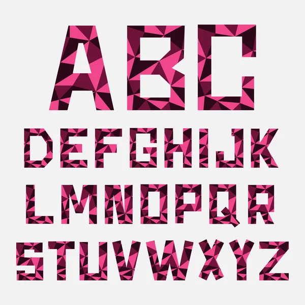 Tekstur alfabet hipster segitiga - Stok Vektor