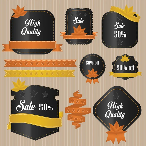 Autumn sale labels — Stock Vector