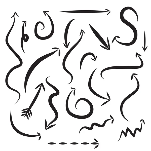 黒い抽象矢印 — ストックベクタ