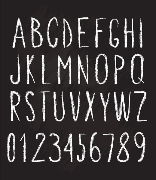Chalked alfabe ve numaralar