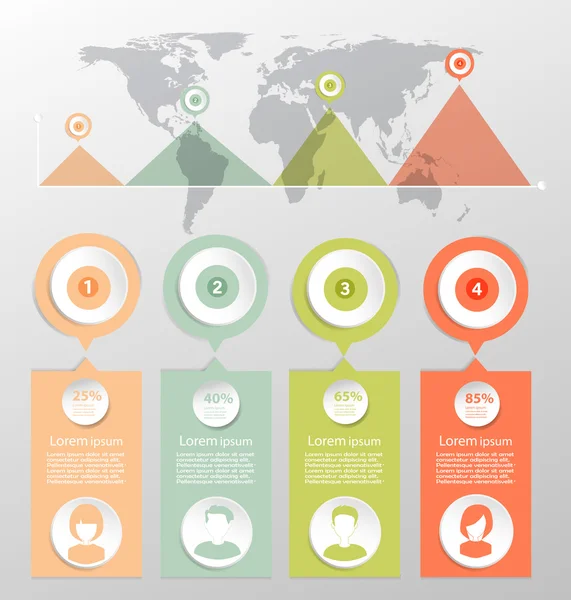 Elementos infográficos modernos . — Vector de stock