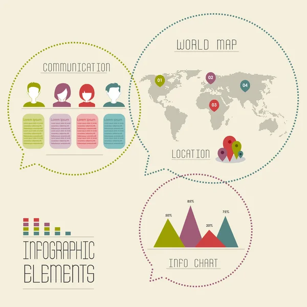 Elementos para el diseño infográfico — Vector de stock